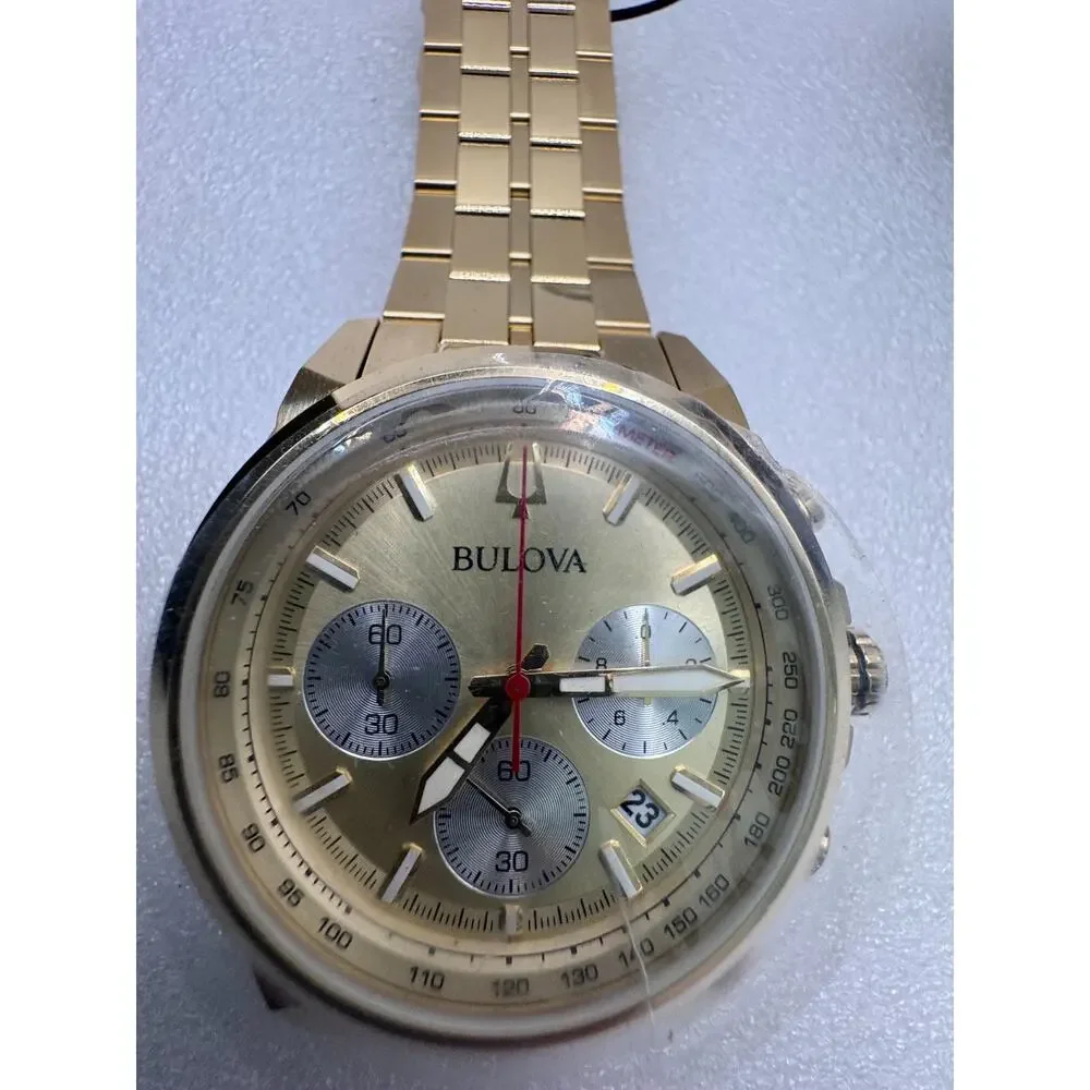 NEW Bulova 97B217 Classic Chronograph Stainless Steel Quartz Men's Watch